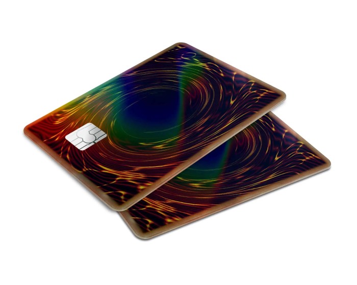 Skin de carte de crédit anime avec paiement NFC sans contact - autocollant vinyle coloré sur carte de paiement