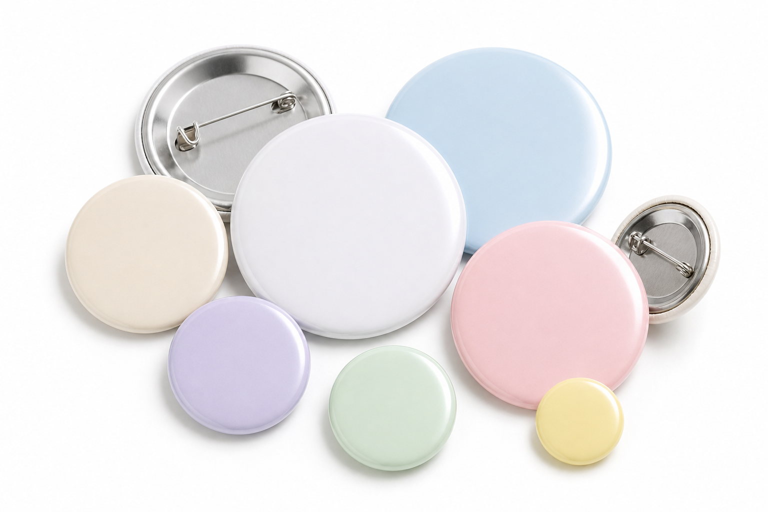 Image d’exemple de produit Badges boutons personnalisés