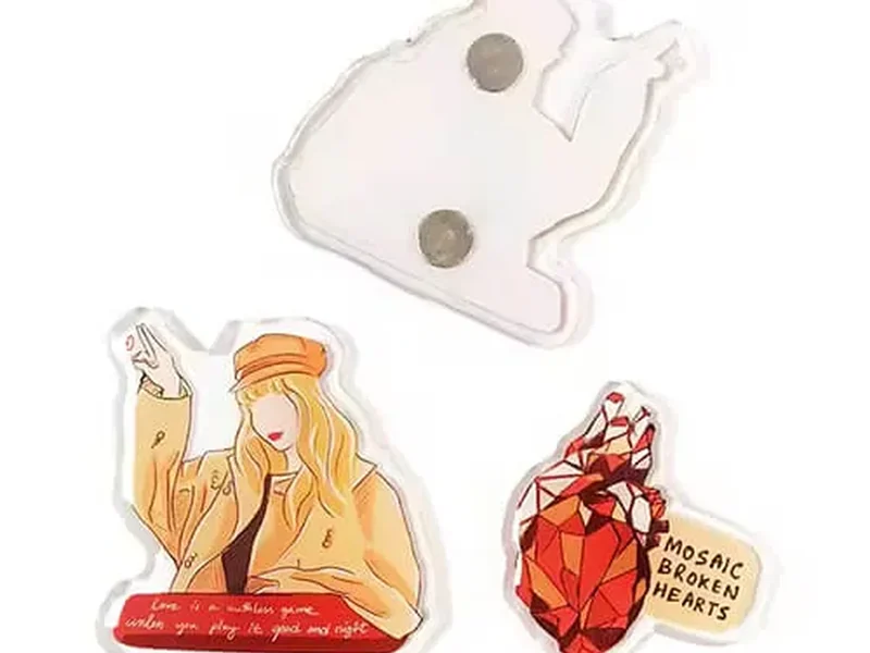 Magnets de réfrigérateur en acrylique personnalisés