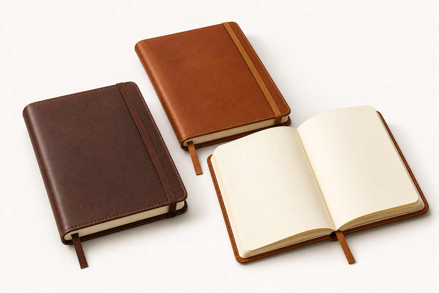Image d’échantillon de produit Carnets personnalisés en cuir