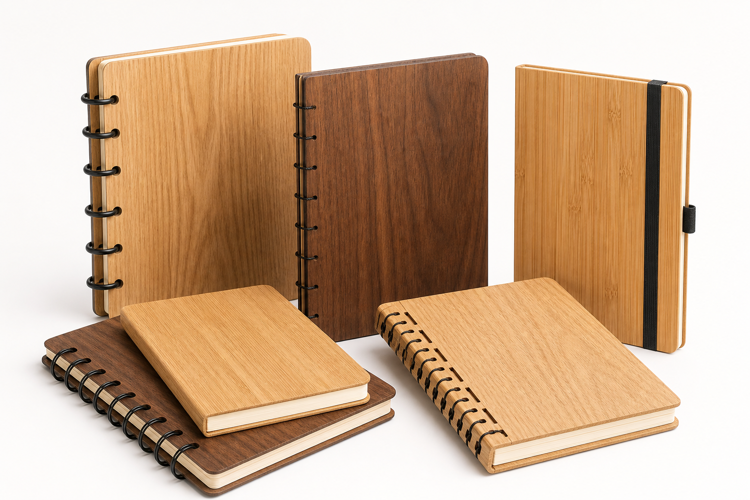 Image d’échantillon de produit Carnets personnalisés en bois