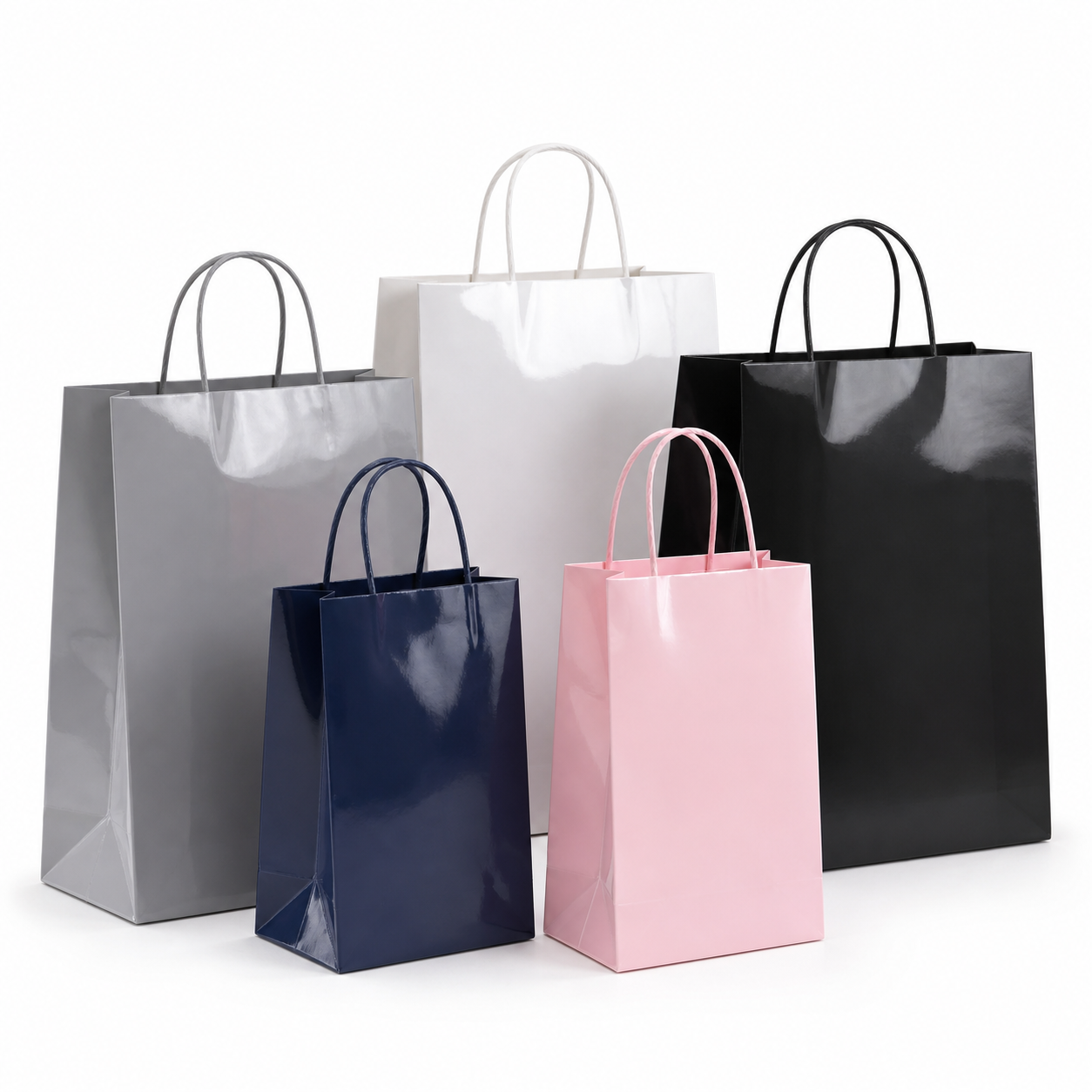 Image d’échantillon produit de sacs en papier couchés personnalisés