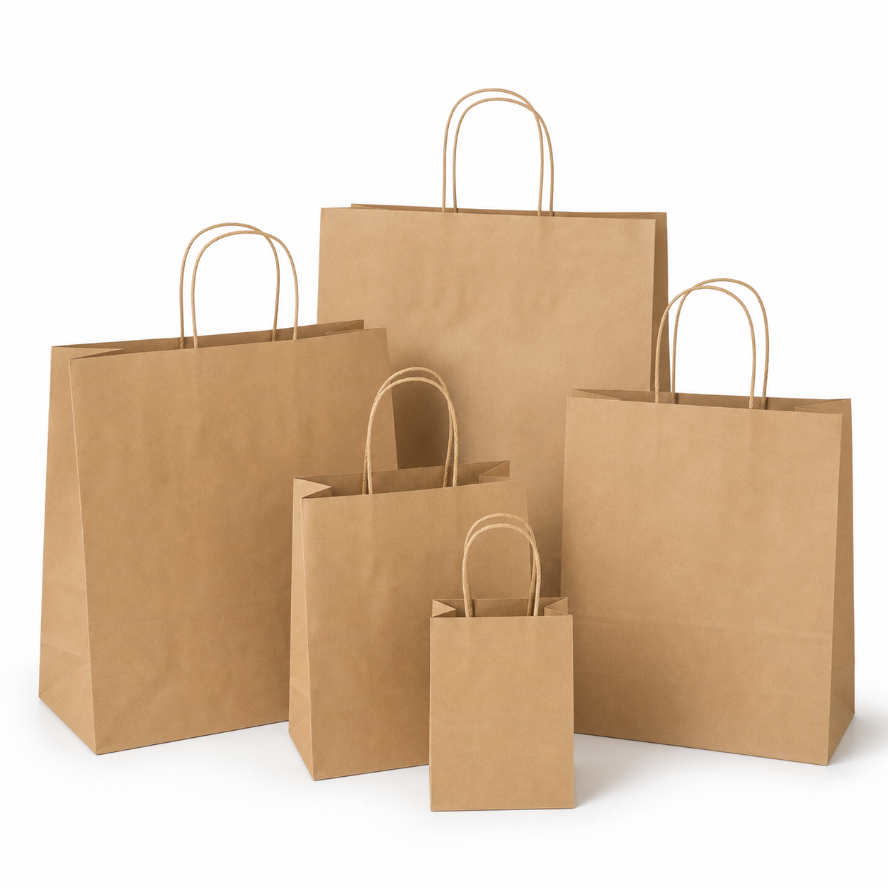 Image d’échantillon produit de sacs en papier kraft personnalisés