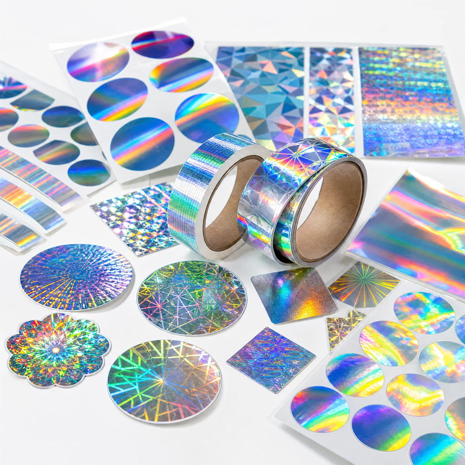 Image d’échantillon d’autocollants holographiques personnalisés