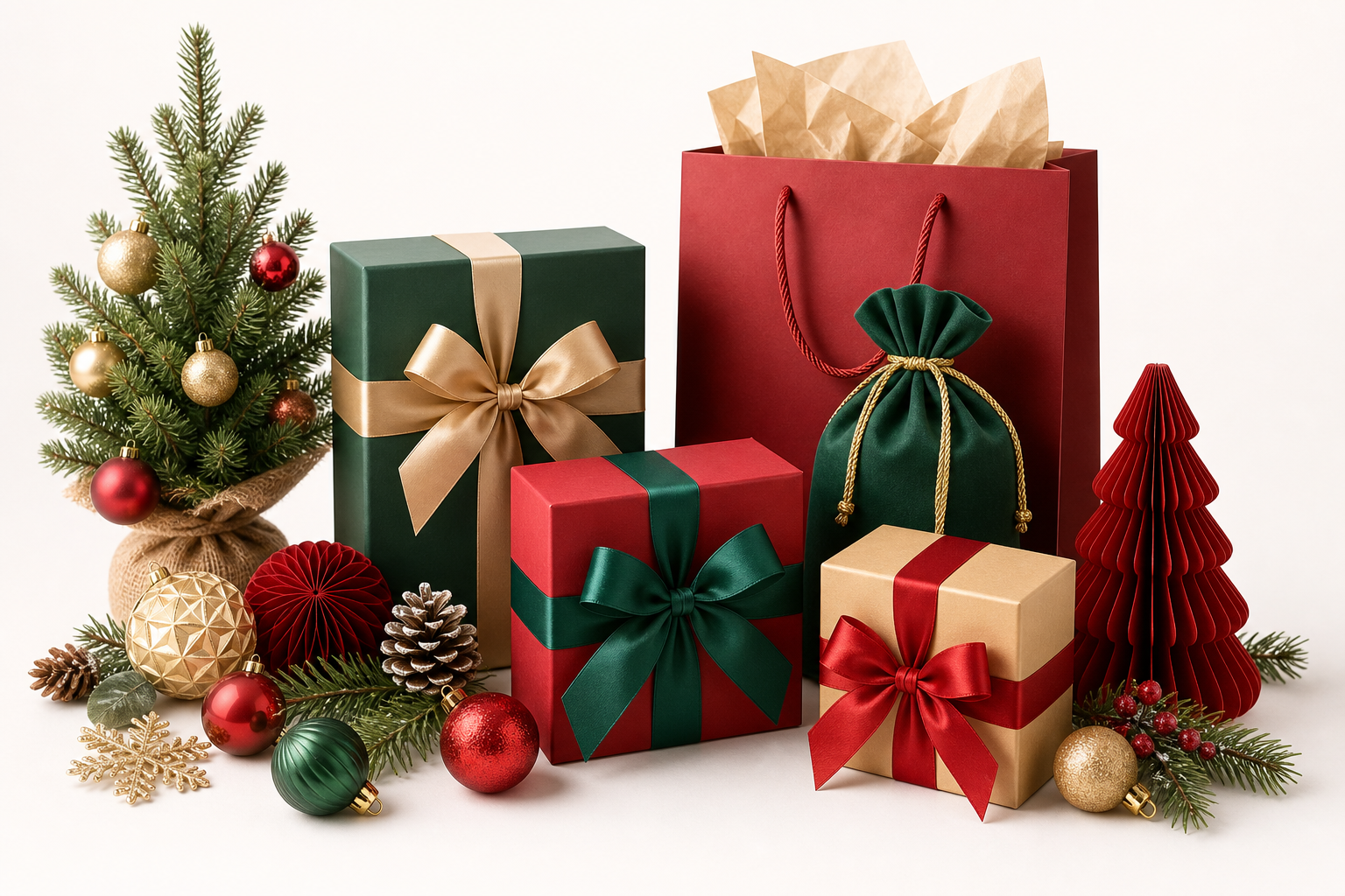 Image d’exemple produit de cadeaux et décorations de Noël