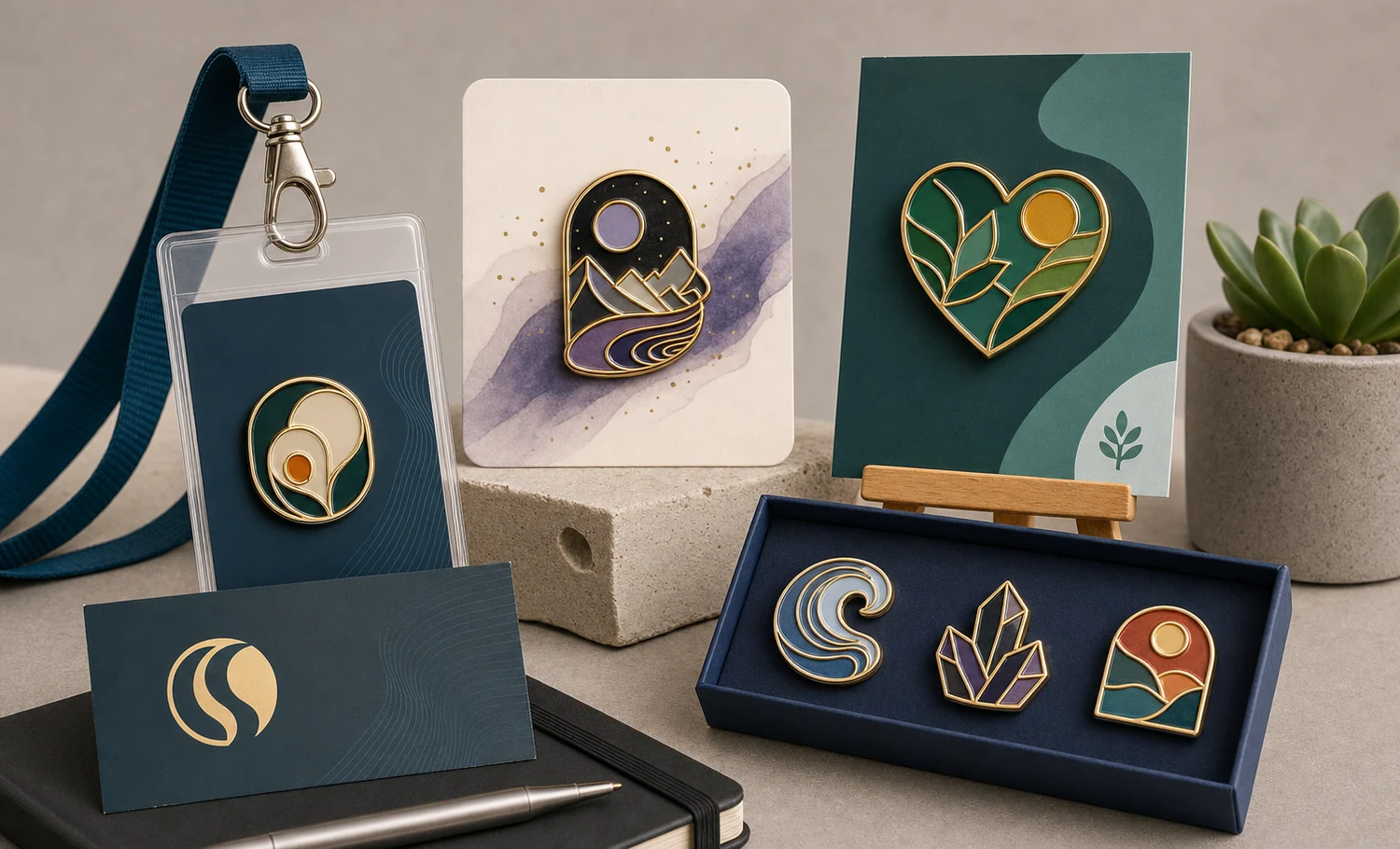 Scénarios d’achat et d’utilisation de pins personnalisés en émail tendre Pins personnalisés en émail tendre présentés pour des événements professionnels, des produits d’artistes, des collectes de fonds et des collections de détail