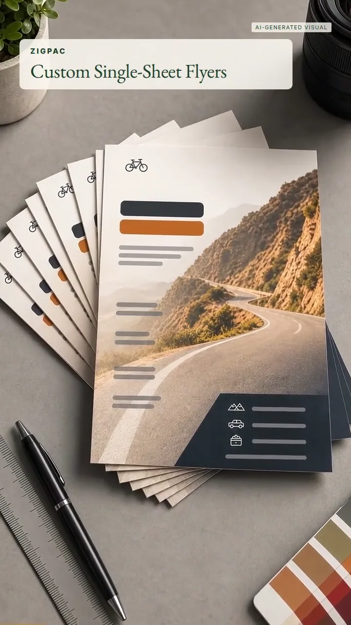 Impression de flyers personnalisés promotionnels sur feuille unique : vidéo courte