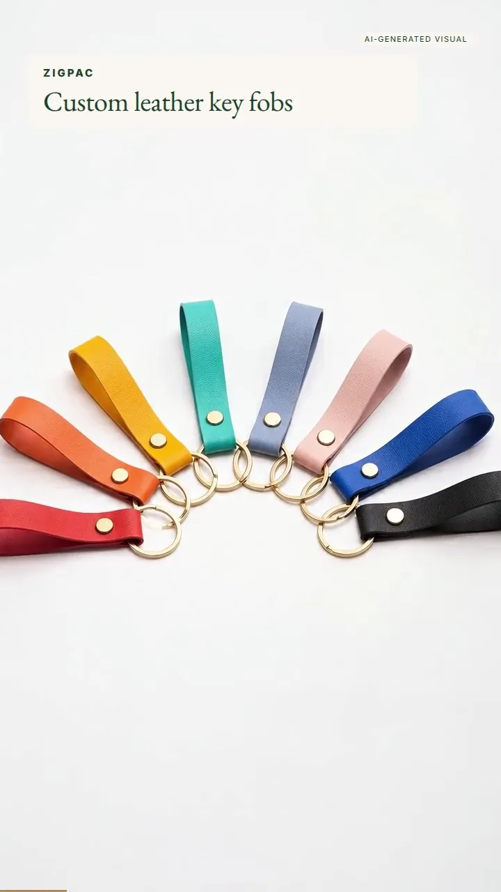 Porte-clés en cuir personnalisés pour cadeaux de marque et usage quotidien : vidéo courte