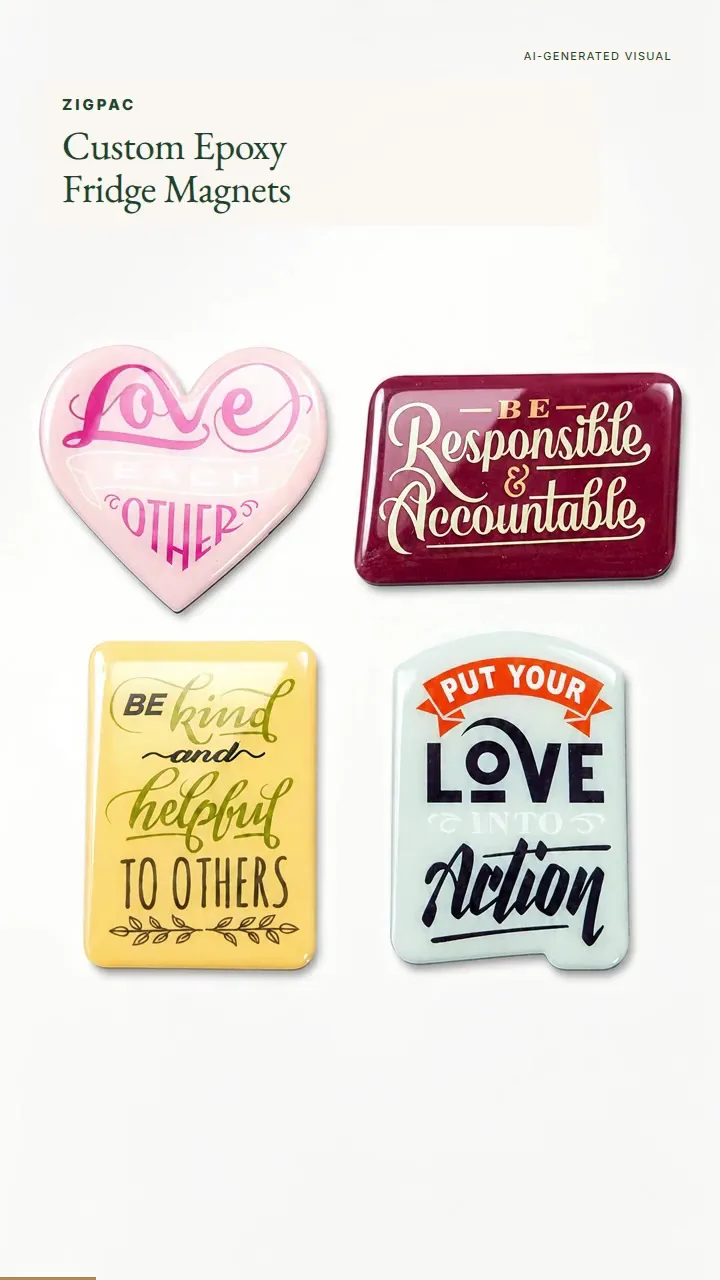 Aimants de réfrigérateur époxy personnalisés pour logos, photos et souvenirs : vidéo courte