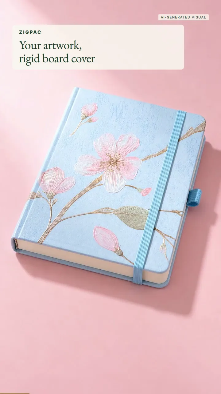 Carnets à couverture rigide en carton personnalisés pour couvertures de marque et écriture quotidienne : vidéo courte