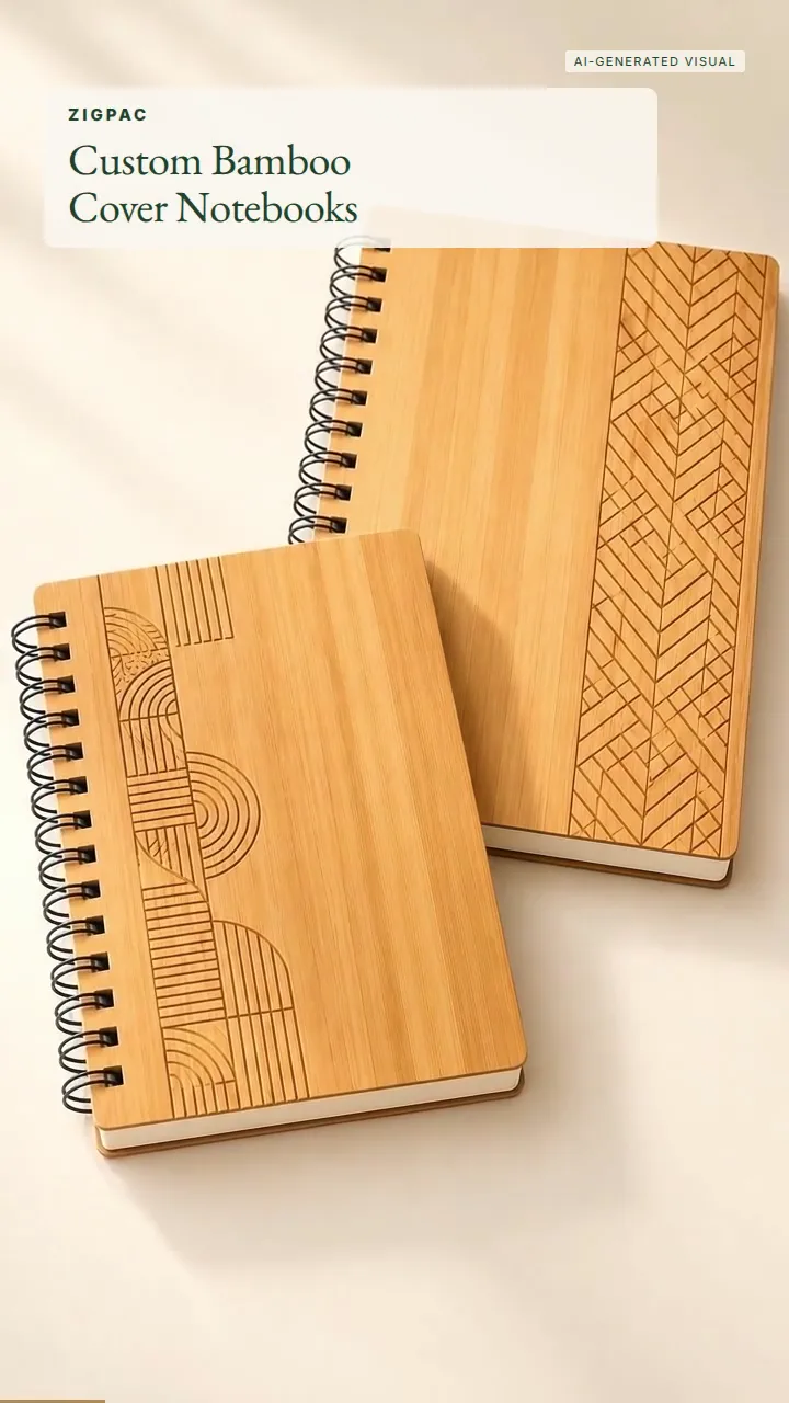 Carnets en bambou personnalisés pour cadeaux d’entreprise et papeterie de marque : vidéo courte